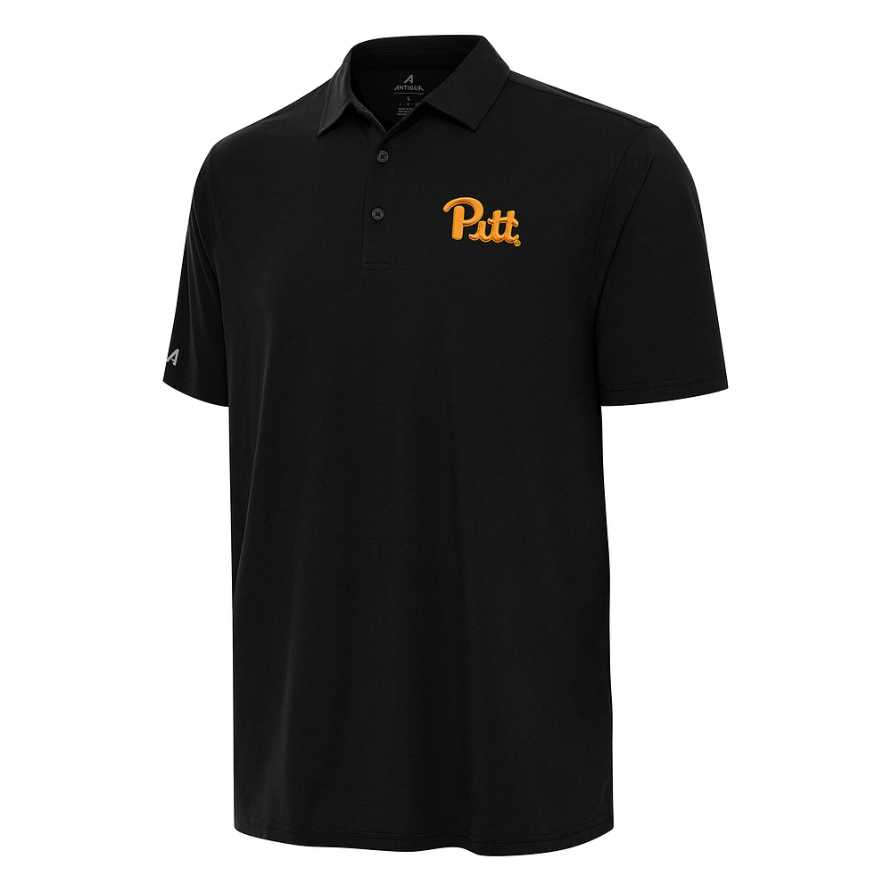 Men's Antigua Black Pitt Panthers Era Polo
