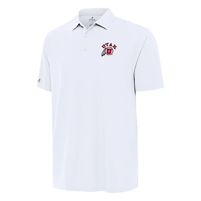 Men's Antigua White Utah Utes Era Polo