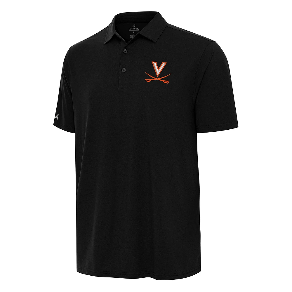 Men's Antigua Black Virginia Cavaliers Era Polo