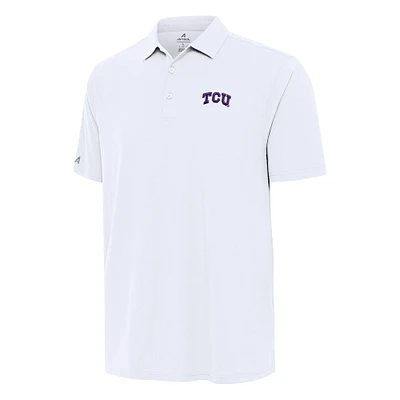 Men's Antigua White TCU Horned Frogs Era Polo