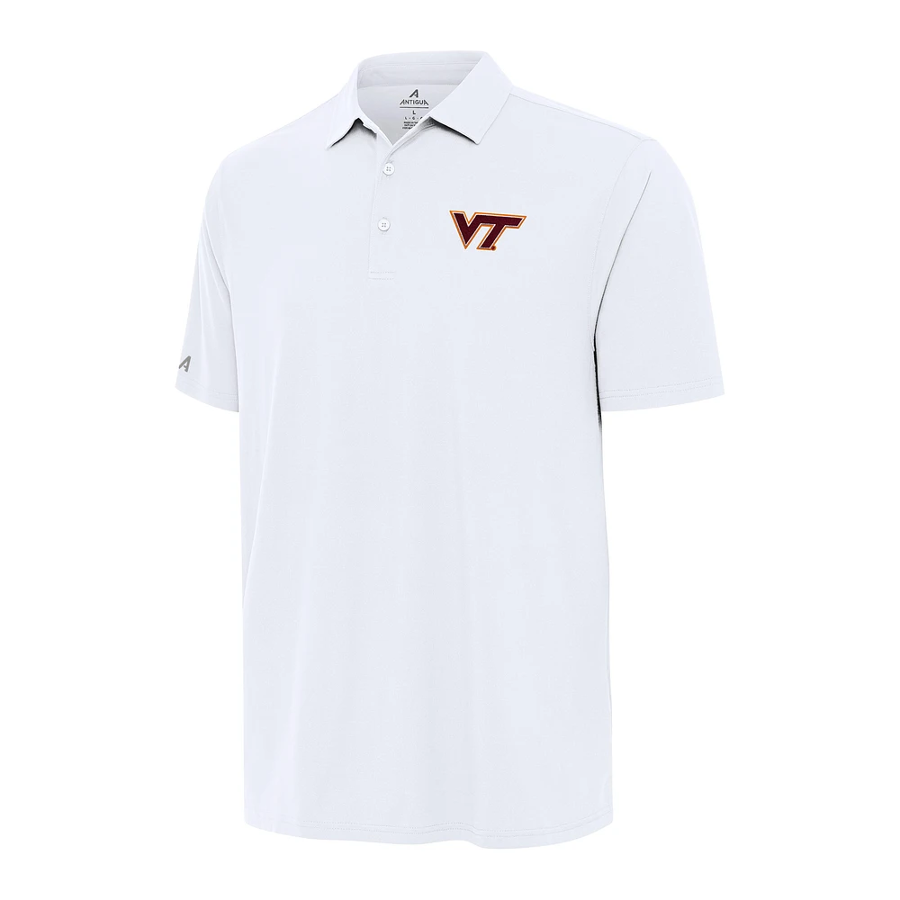 Men's Antigua White Virginia Tech Hokies Era Polo