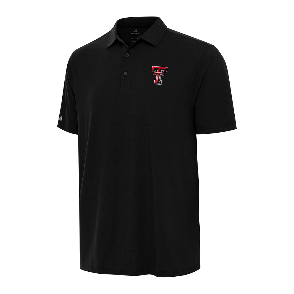 Men's Antigua Black Texas Tech Red Raiders Era Polo