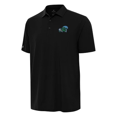 Men's Antigua Black Tulane Green Wave Era Polo