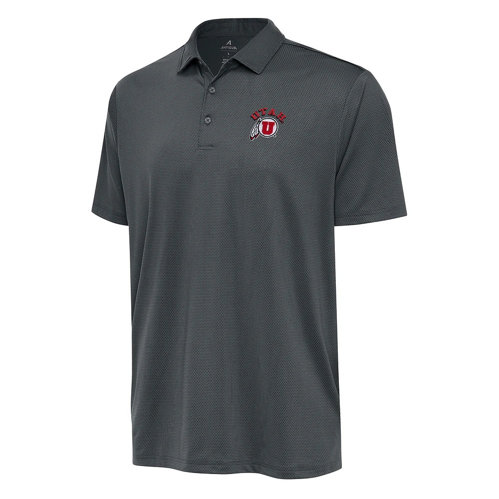 Men's Antigua Pewter Utah Utes Ellipse Polo