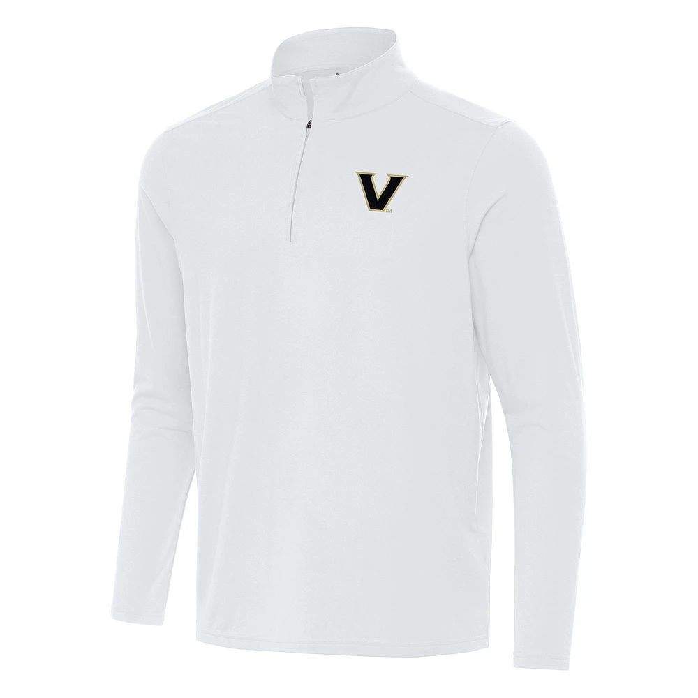 Men's Antigua White Vanderbilt Commodores Intent Quarter-Zip Top