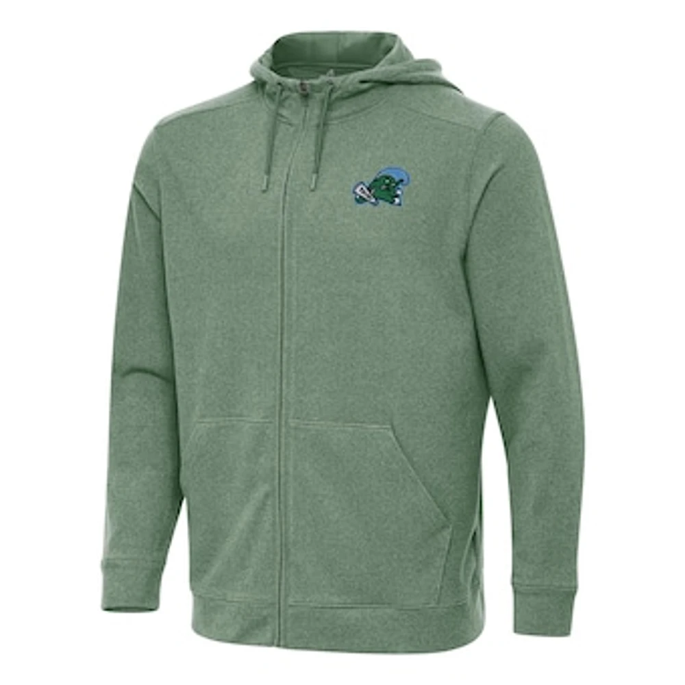 Shop Antigua Men's Antigua Heather Green Tulane Wave Effortless
