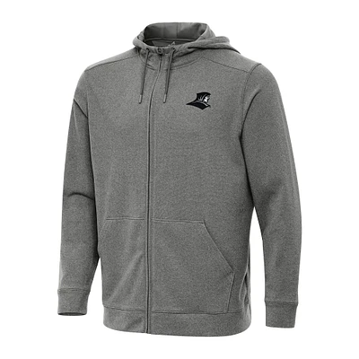 Men's Antigua Heather Charcoal Providence Friars Effortless Full-Zip Hoodie Jacket