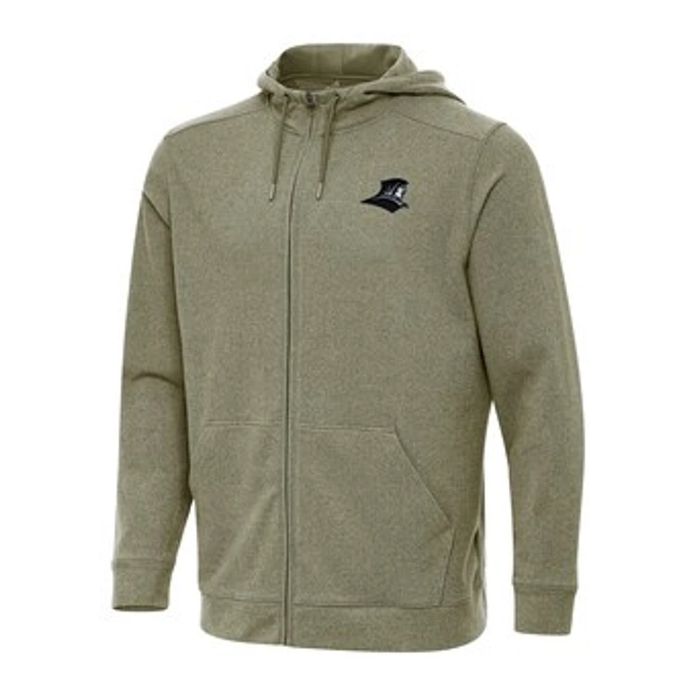 Men's Antigua Olive Providence Friars Effortless Full-Zip Hoodie Jacket