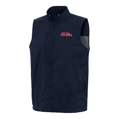 Men's Antigua Navy Ole Miss Rebels Brisk Full-Zip Vest