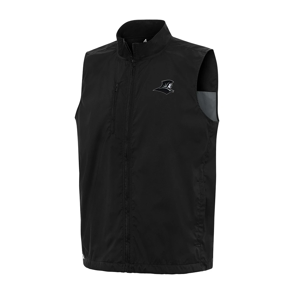 Men's Antigua Black Providence Friars Brisk Full-Zip Vest