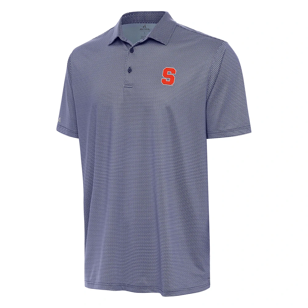 Men's Antigua Navy/White Syracuse Orange Rings Polo
