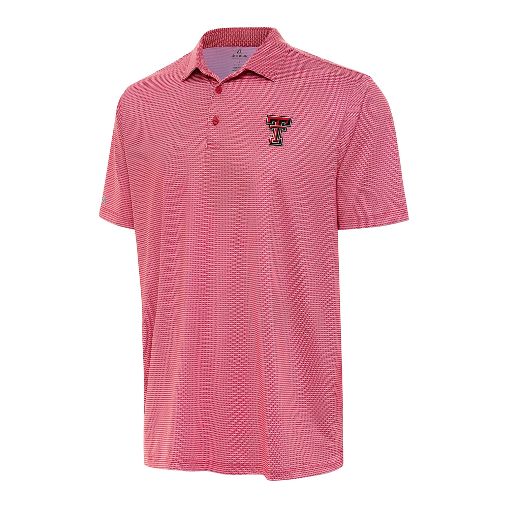 Men's Antigua Red/White Texas Tech Red Raiders Rings Polo