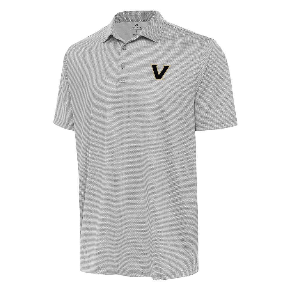 Men's Antigua Gray/White Vanderbilt Commodores Rings Polo