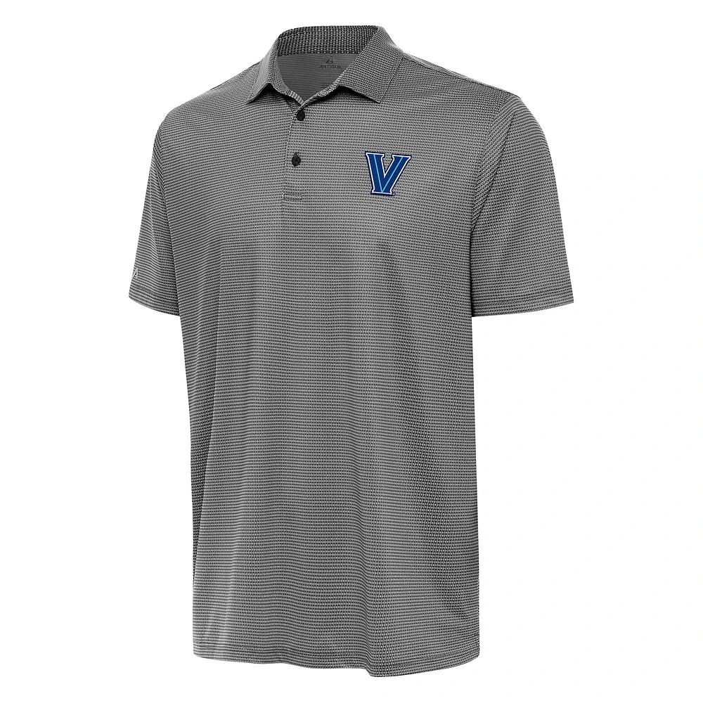Men's Antigua Black/White Villanova Wildcats Rings Polo