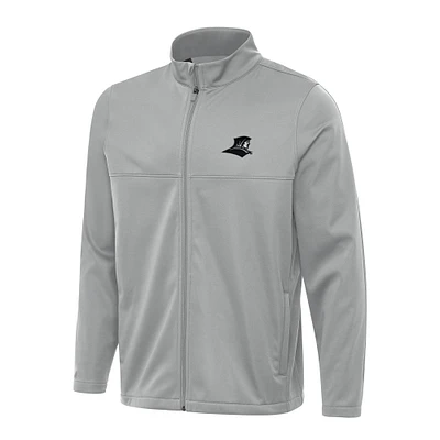 Men's Antigua Gray Providence Friars Links 2 Full-Zip Golf Jacket