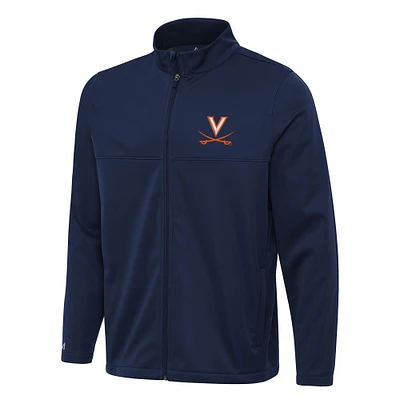 Men's Antigua Navy Virginia Cavaliers Links 2 Full-Zip Golf Jacket