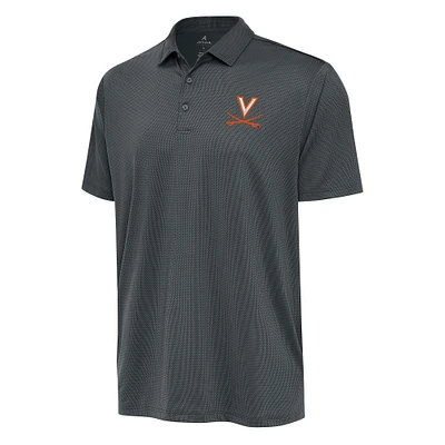 Men's Antigua Charcoal Virginia Cavaliers Big & Tall Ellipse Polo