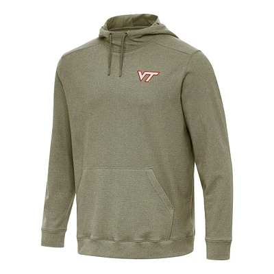 Men's Antigua Olive Virginia Tech Hokies Cloud Pullover Hoodie