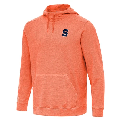 Men's Antigua Heather Orange Syracuse Cloud Pullover Hoodie