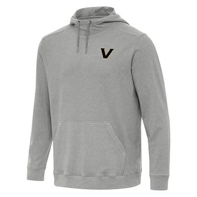 Men's Antigua Heather Gray Vanderbilt Commodores Cloud Pullover Hoodie