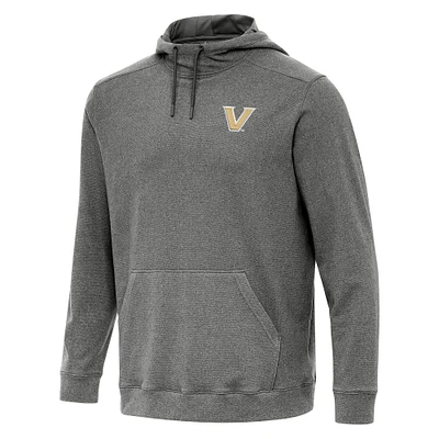 Men's Antigua Heather Charcoal Vanderbilt Commodores Cloud Pullover Hoodie
