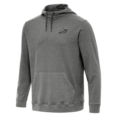 Men's Antigua Heather Charcoal Navy Midshipmen Cloud Pullover Hoodie