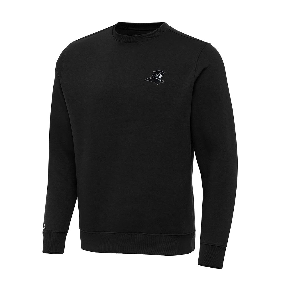 Men's Antigua Black Providence Friars Big & Tall Victory Crew Neck Pullover Sweatshirt