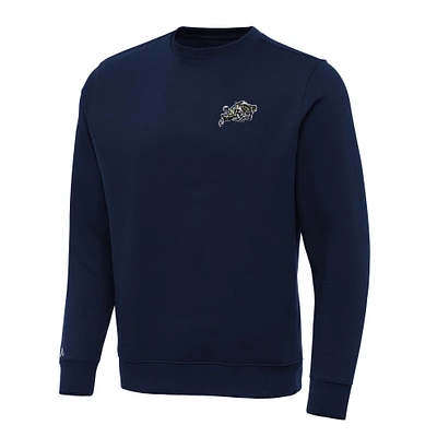 Men's Antigua Navy Midshipmen Big & Tall Victory Crew Neck Pullover Sweatshirt