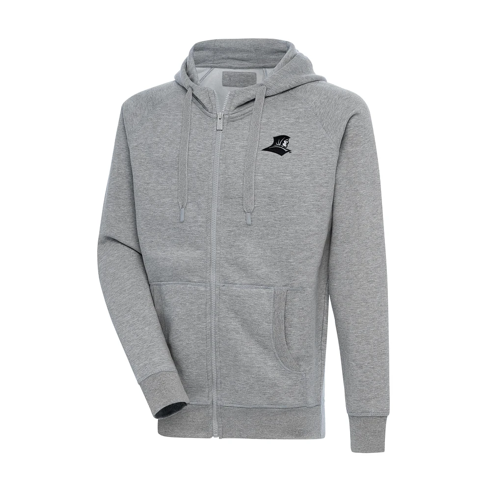 Men's Antigua Heather Gray Providence Friars Big & Tall Victory Full-Zip Hoodie Jacket