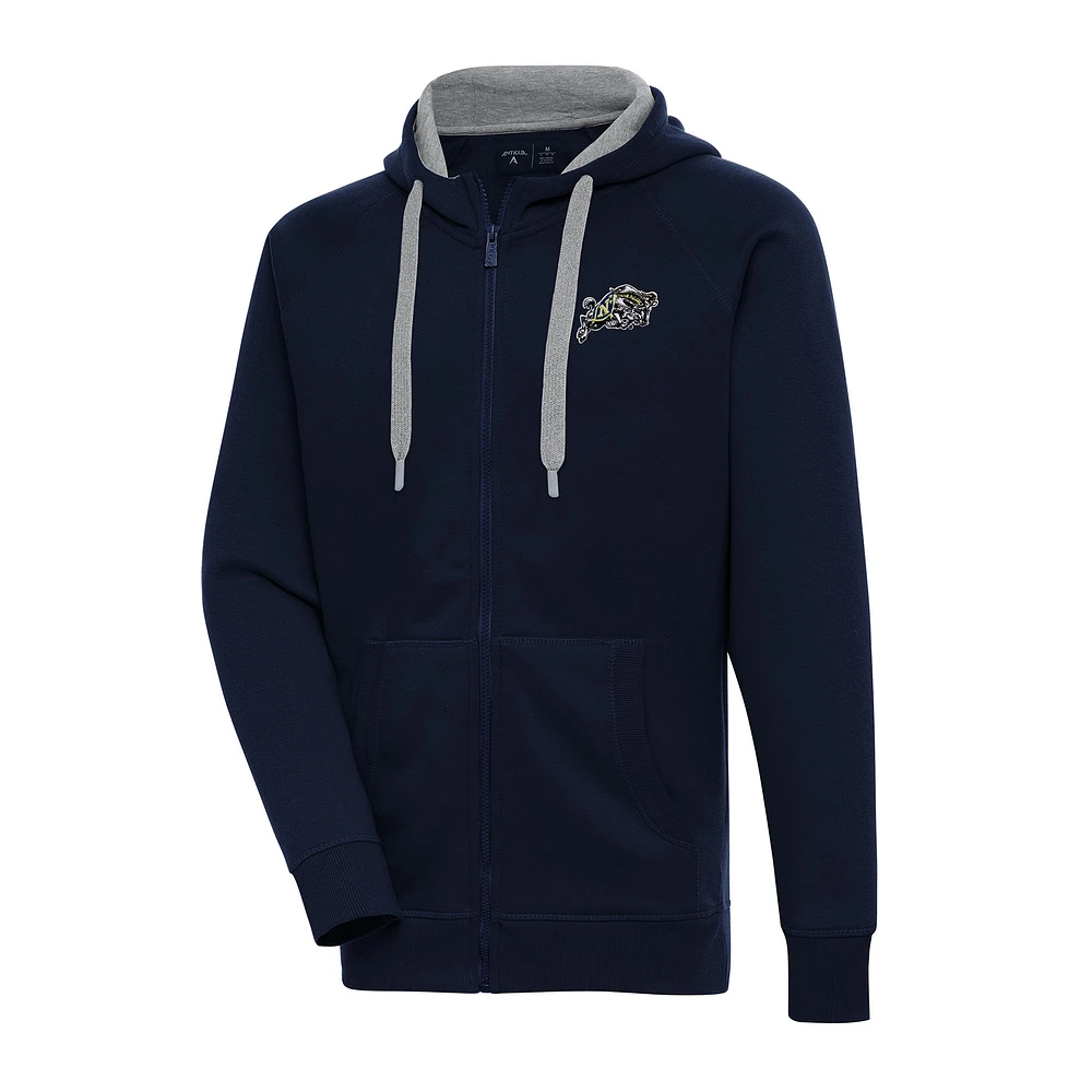 Men's Antigua Navy Midshipmen Big & Tall Victory Full-Zip Hoodie Jacket