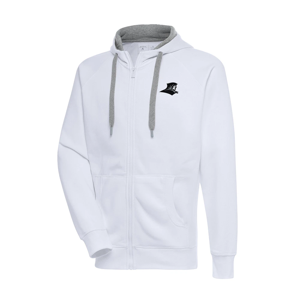 Men's Antigua White Providence Friars Big & Tall Victory Full-Zip Hoodie Jacket