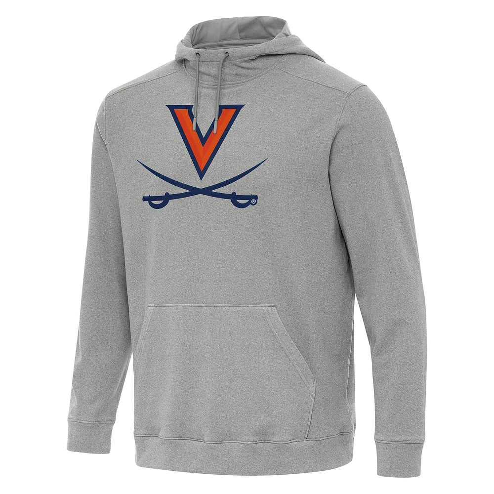 Men's Antigua Heather Virginia Cavaliers Cloud Pullover Hoodie