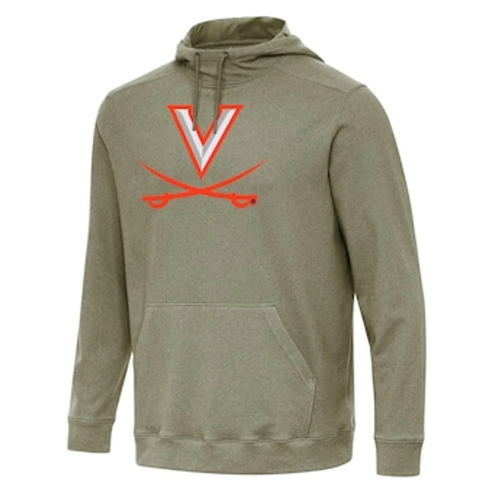 Men's Antigua Olive Virginia Cavaliers Cloud Pullover Hoodie