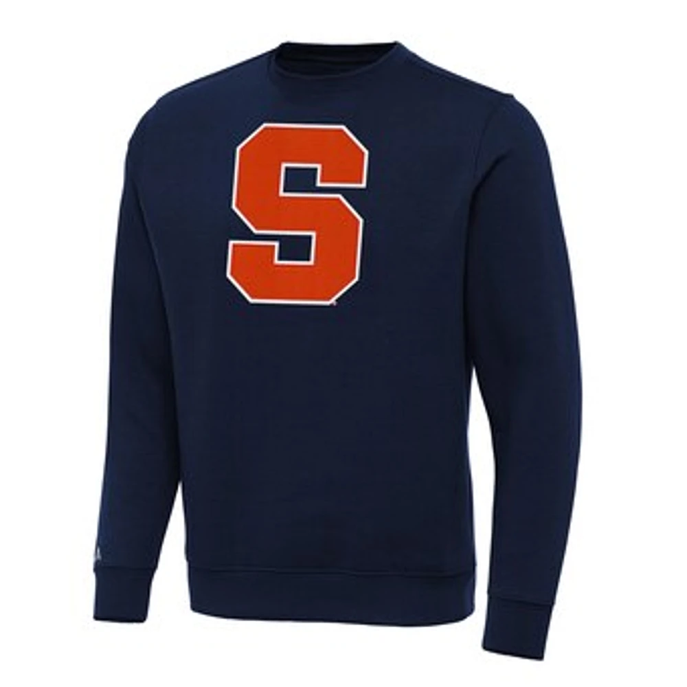 Men's Antigua Navy Syracuse Orange Big & Tall Victory Crew Neck Pullover Sweatshirt