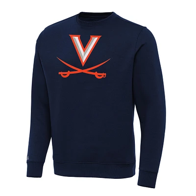 Men's Antigua Navy Virginia Cavaliers Big & Tall Victory Crew Neck Pullover Sweatshirt