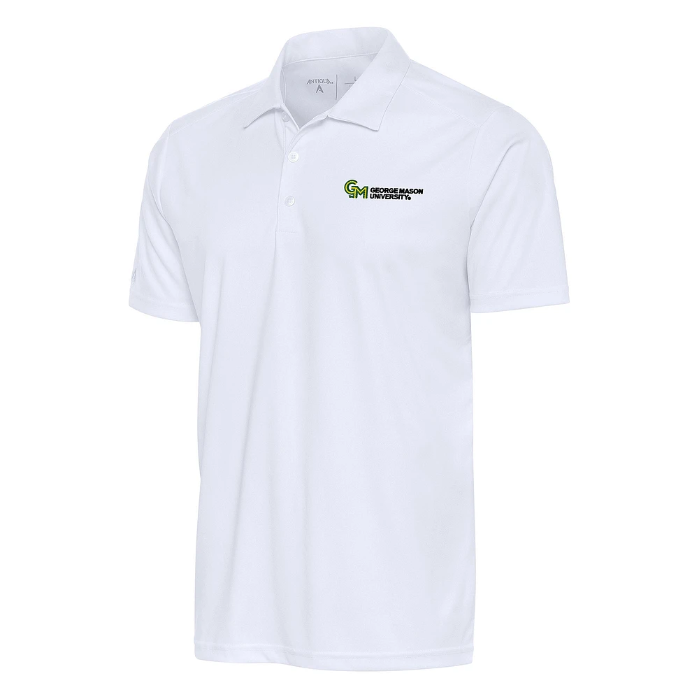 Men's Antigua White George Mason Patriots Tribute Polo
