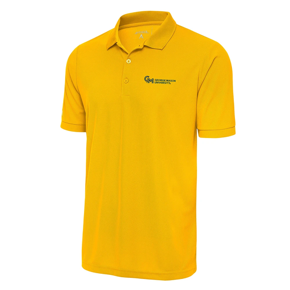 Men's Antigua Gold George Mason Patriots Legacy Pique Polo