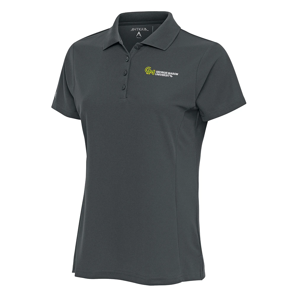 Women's Antigua Pewter George Mason Patriots Legacy Pique Polo