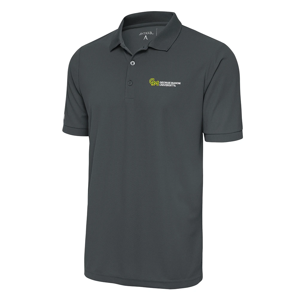 Men's Antigua Pewter George Mason Patriots Big & Tall Legacy Pique Polo