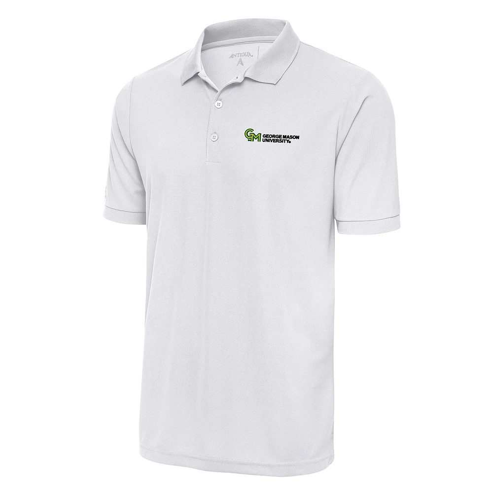 Men's Antigua White George Mason Patriots Big & Tall Legacy Pique Polo
