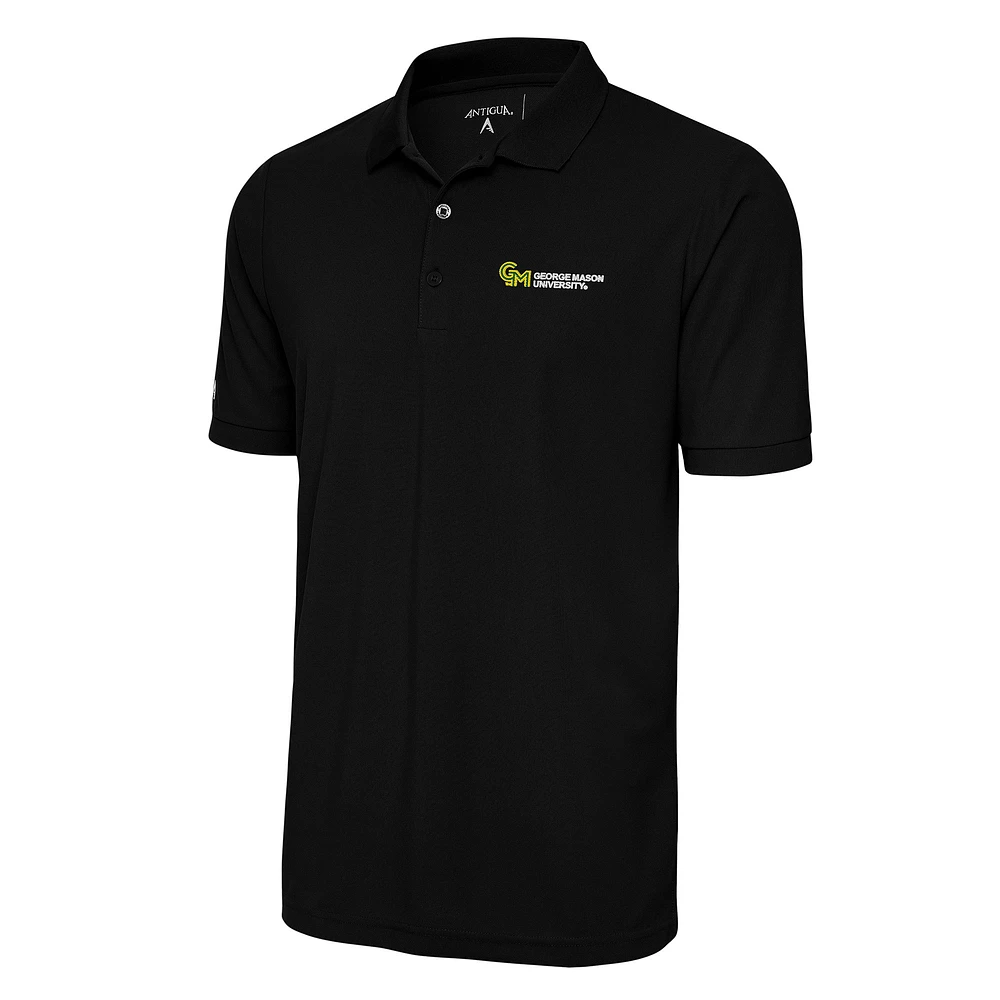 Men's Antigua Black George Mason Patriots Big & Tall Legacy Pique Polo