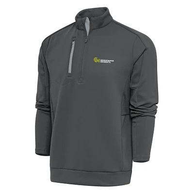 Men's Antigua Pewter George Mason Patriots Generation Quarter-Zip Top