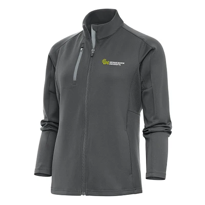 Women's Antigua Pewter George Mason Patriots Generation Full-Zip Jacket