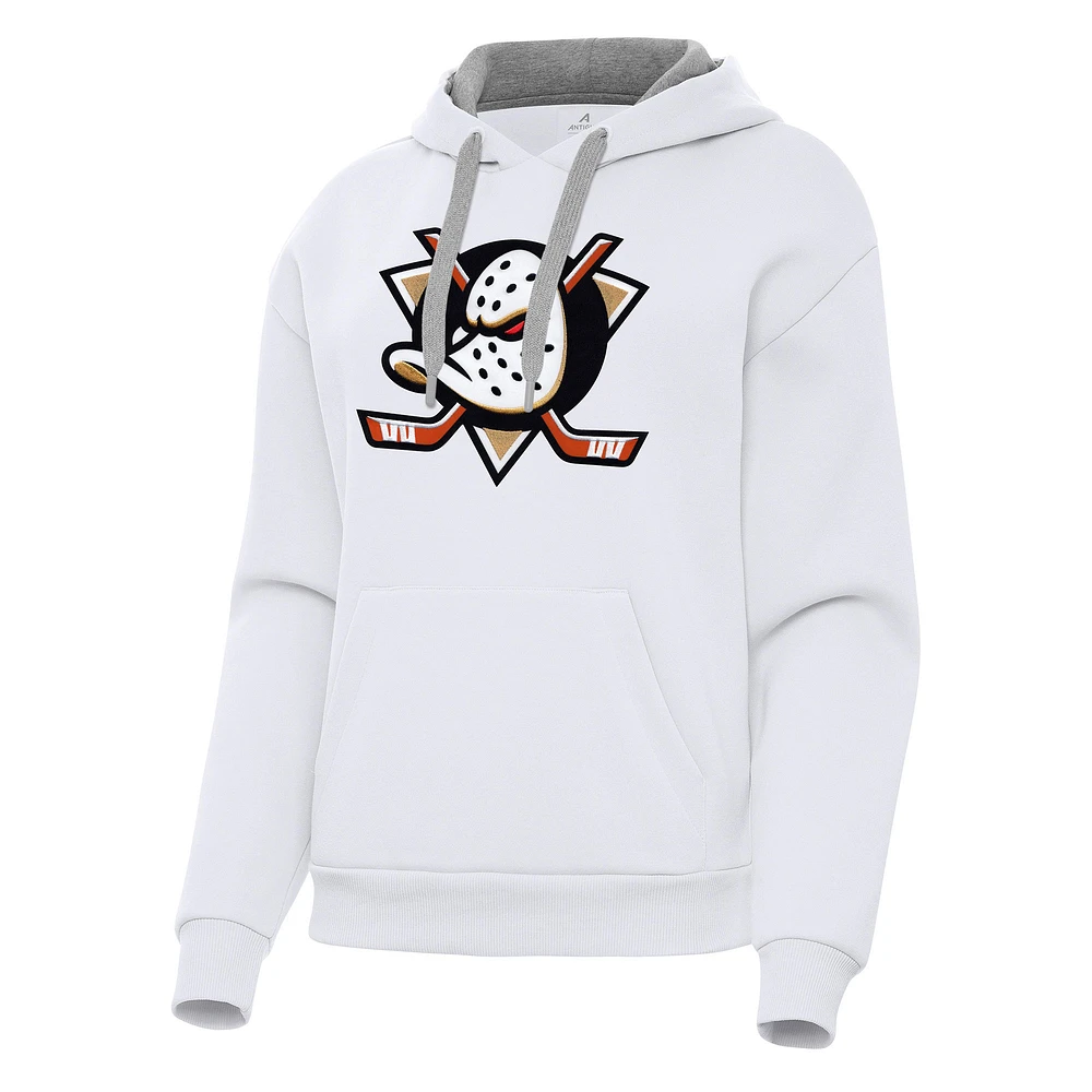 Women's Antigua Anaheim Ducks Victory Pullover Hoodie