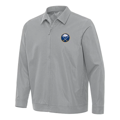 Men's Antigua Gray Buffalo Sabres Pivot Full-Zip Jacket