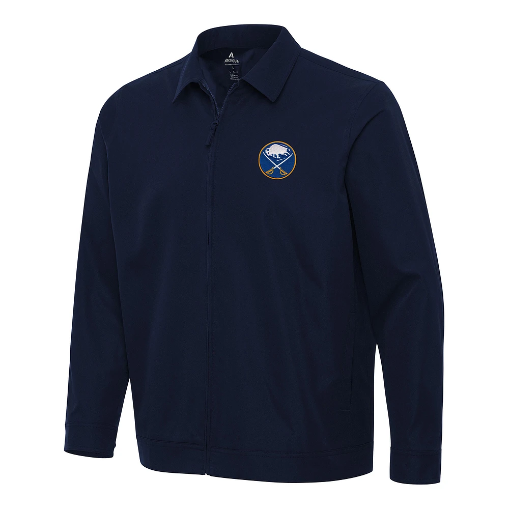 Men's Antigua Navy Buffalo Sabres Pivot Full-Zip Jacket