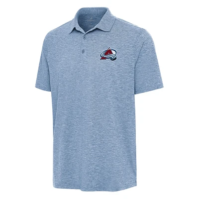 Men's Antigua Heather Aqua Colorado Avalanche Par 3 Polo