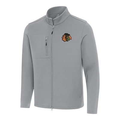 Men's Antigua Chicago Blackhawks Objection Double-Peached Full-Zip Jacket