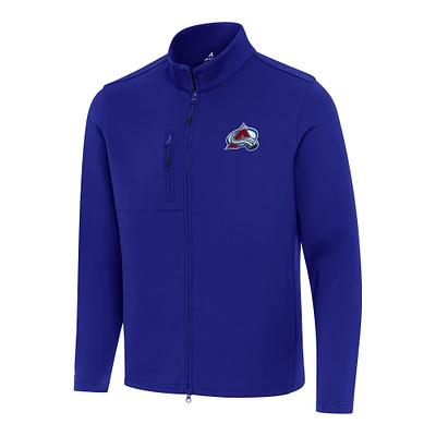 Men's Antigua Royal Colorado Avalanche Objection Double-Peached Full-Zip Jacket