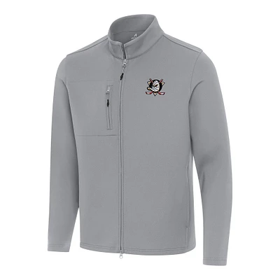Men's Antigua Anaheim Ducks Objection Double-Peached Full-Zip Jacket